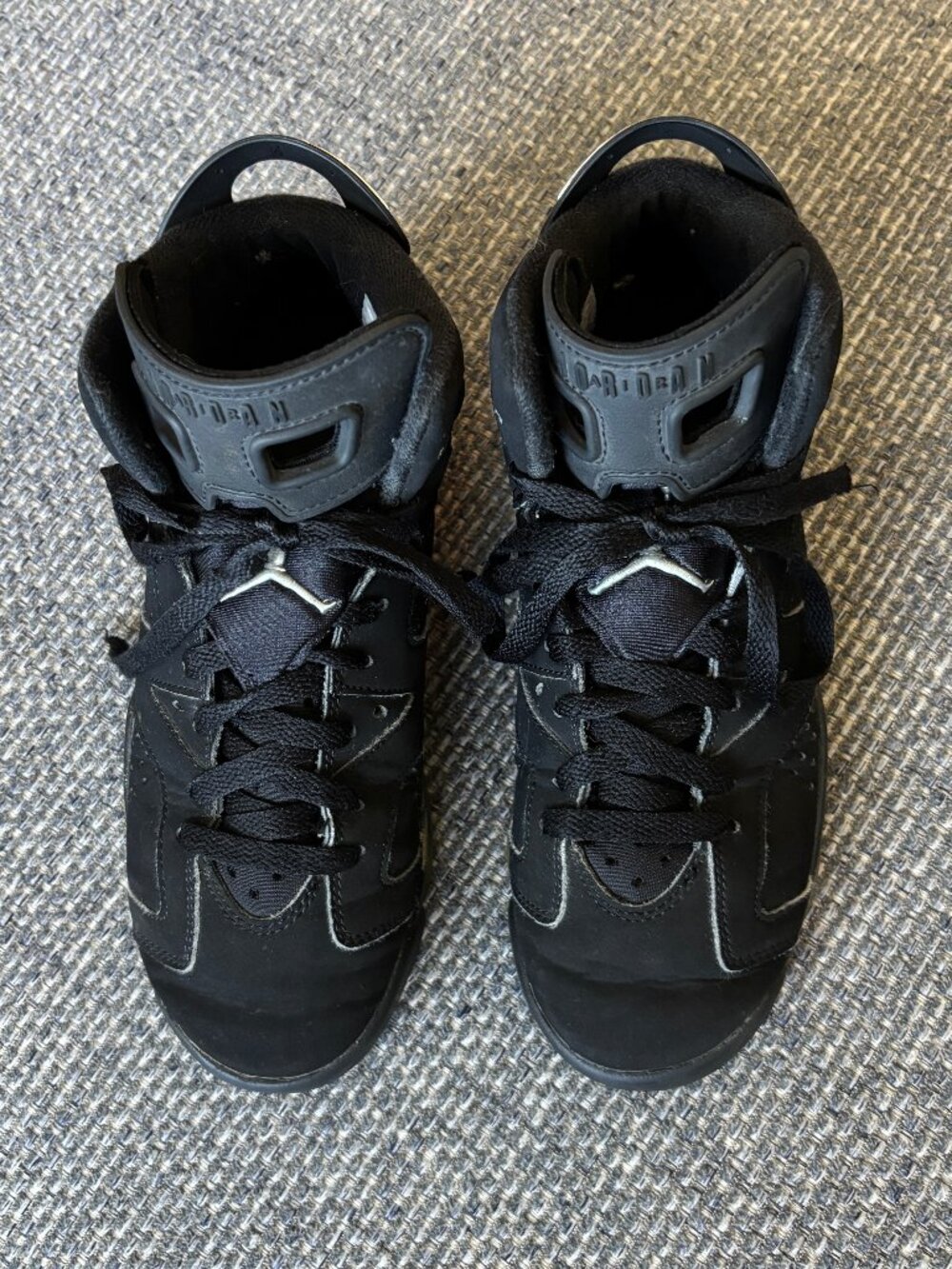 Nike Air Jordan 6 Retro GS Chrome Black Legacy Basketball Shoes | Size 4 Youth